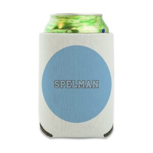 spelman college primary logo can cooler - drink sleeve hugger collapsible insulator - beverage insulated holder