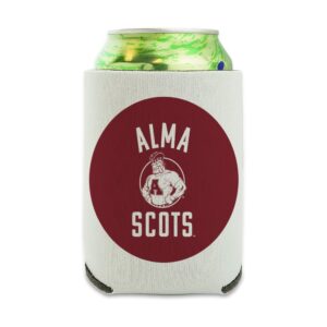 alma college scots logo can cooler - drink sleeve hugger collapsible insulator - beverage insulated holder