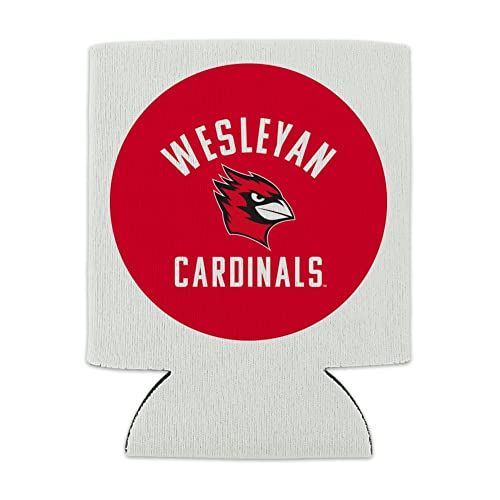 Wesleyan University Cardinals Logo Can Cooler - Drink Sleeve Hugger Collapsible Insulator - Beverage Insulated Holder