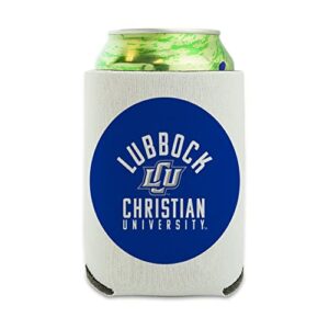 lubbock christian university chaparrals logo can cooler - drink sleeve hugger collapsible insulator - beverage insulated holder