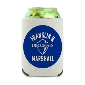 franklin & marshall college diplomats logo can cooler - drink sleeve hugger collapsible insulator - beverage insulated holder