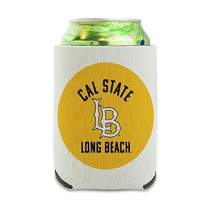 california state university long beach dirtbags logo can cooler - drink sleeve hugger collapsible insulator - beverage insulated holder