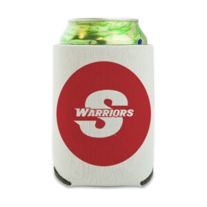 california state university stanislaus primary logo can cooler - drink sleeve hugger collapsible insulator - beverage insulated holder