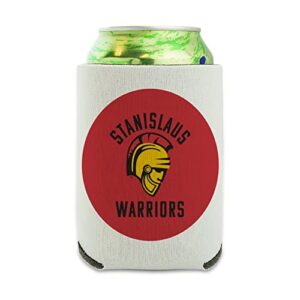 california state university stanislaus warriors logo can cooler - drink sleeve hugger collapsible insulator - beverage insulated holder