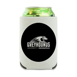 university of indianapolis secondary logo can cooler - drink sleeve hugger collapsible insulator - beverage insulated holder