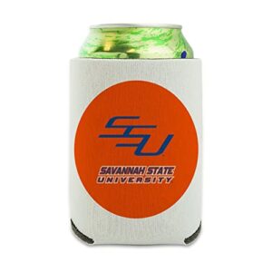 savannah state university secondary logo can cooler - drink sleeve hugger collapsible insulator - beverage insulated holder