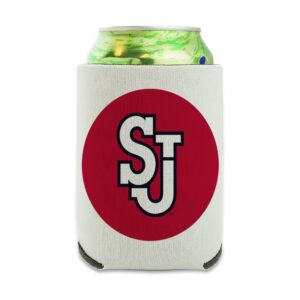 st. john's university primary logo can cooler - drink sleeve hugger collapsible insulator - beverage insulated holder