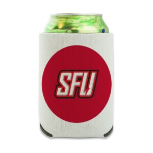 saint francis university primary logo can cooler - drink sleeve hugger collapsible insulator - beverage insulated holder