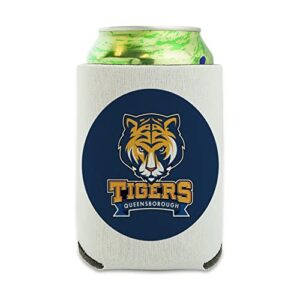queensborough community college primary logo can cooler - drink sleeve hugger collapsible insulator - beverage insulated holder