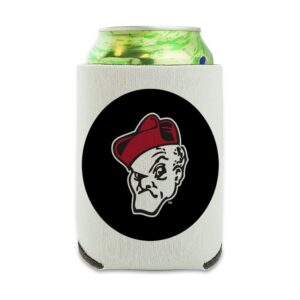 ohio wesleyan university secondary logo can cooler - drink sleeve hugger collapsible insulator - beverage insulated holder