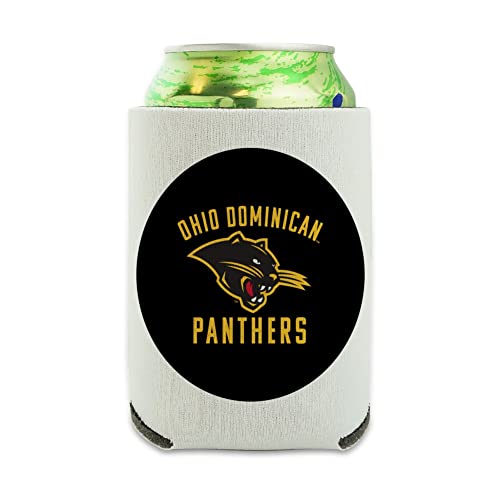 Ohio Dominican University Panthers Logo Can Cooler - Drink Sleeve Hugger Collapsible Insulator - Beverage Insulated Holder