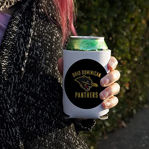 Ohio Dominican University Panthers Logo Can Cooler - Drink Sleeve Hugger Collapsible Insulator - Beverage Insulated Holder