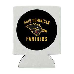 Ohio Dominican University Panthers Logo Can Cooler - Drink Sleeve Hugger Collapsible Insulator - Beverage Insulated Holder