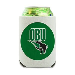oklahoma baptist university bison logo can cooler - drink sleeve hugger collapsible insulator - beverage insulated holder