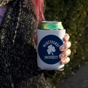 Mercyhurst University Bears Logo Can Cooler - Drink Sleeve Hugger Collapsible Insulator - Beverage Insulated Holder