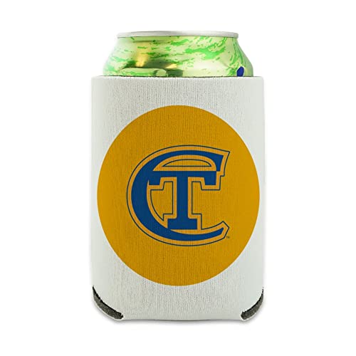 New York City College of Technology Secondary Logo Can Cooler - Drink Sleeve Hugger Collapsible Insulator - Beverage Insulated Holder