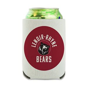 lenoir-rhyne university bears logo can cooler - drink sleeve hugger collapsible insulator - beverage insulated holder