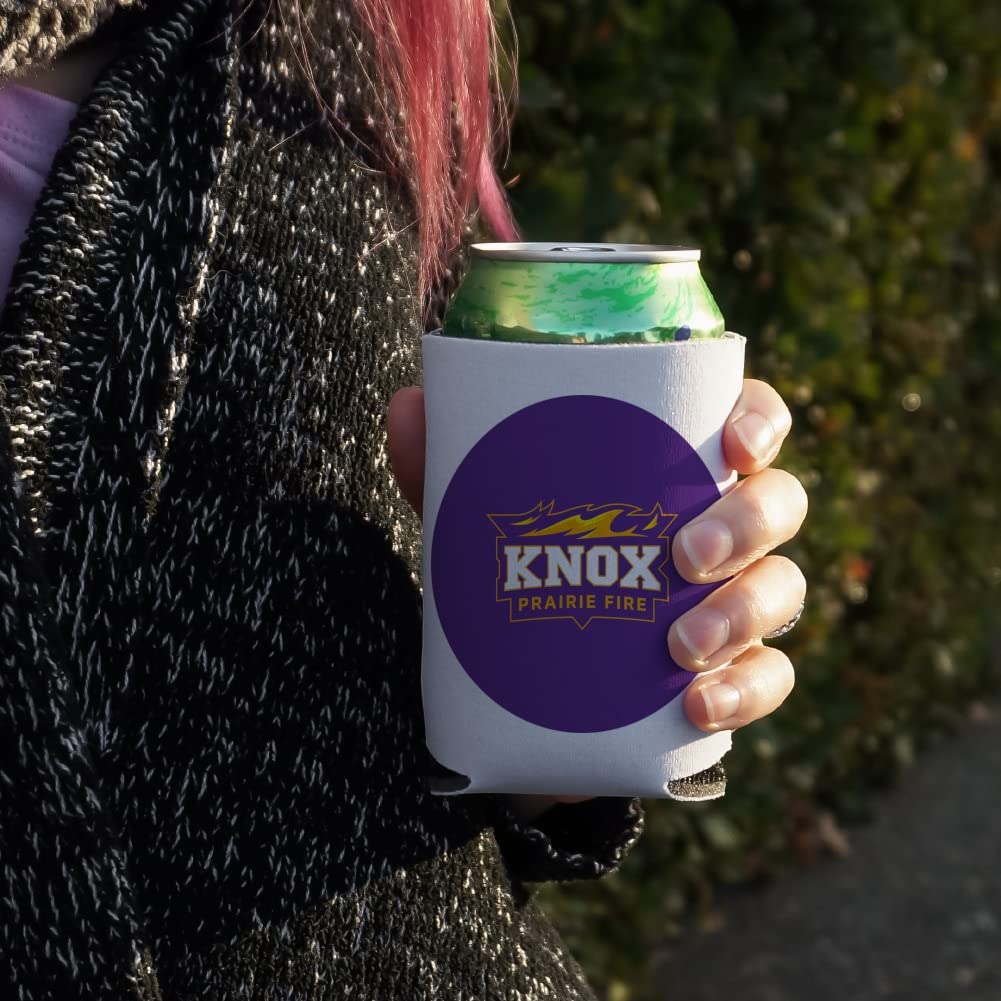 Knox College Primary Logo Can Cooler - Drink Sleeve Hugger Collapsible Insulator - Beverage Insulated Holder