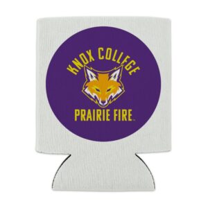 Knox College Prairie Fire Logo Can Cooler - Drink Sleeve Hugger Collapsible Insulator - Beverage Insulated Holder