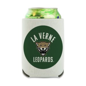 university of la verne leopards logo can cooler - drink sleeve hugger collapsible insulator - beverage insulated holder
