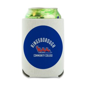 kingsborough community college the wave logo can cooler - drink sleeve hugger collapsible insulator - beverage insulated holder