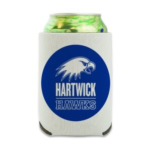 hartwick college primary logo can cooler - drink sleeve hugger collapsible insulator - beverage insulated holder