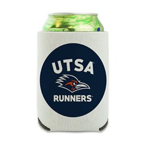 the university of texas at san antonio roadrunners logo can cooler - drink sleeve hugger collapsible insulator - beverage insulated holder