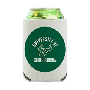 university of south florida bulls logo can cooler - drink sleeve hugger collapsible insulator - beverage insulated holder