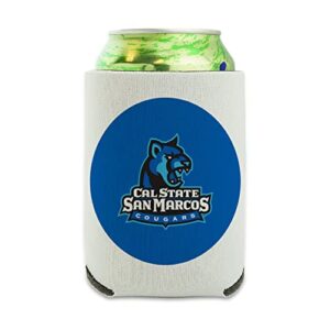 california state university san marcos primary logo can cooler - drink sleeve hugger collapsible insulator - beverage insulated holder