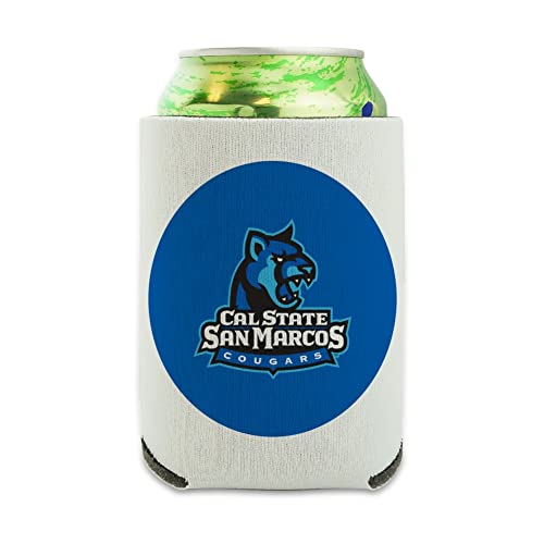 California State University San Marcos Primary Logo Can Cooler - Drink Sleeve Hugger Collapsible Insulator - Beverage Insulated Holder