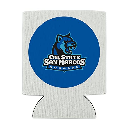 California State University San Marcos Primary Logo Can Cooler - Drink Sleeve Hugger Collapsible Insulator - Beverage Insulated Holder