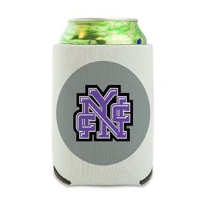 city college of new york secondary logo can cooler - drink sleeve hugger collapsible insulator - beverage insulated holder
