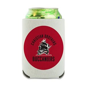 christian brothers university buccaneers logo can cooler - drink sleeve hugger collapsible insulator - beverage insulated holder
