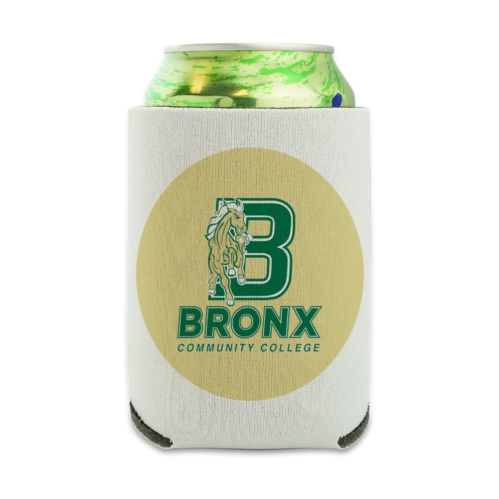 Bronx Community College Primary Logo Can Cooler - Drink Sleeve Hugger Collapsible Insulator - Beverage Insulated Holder