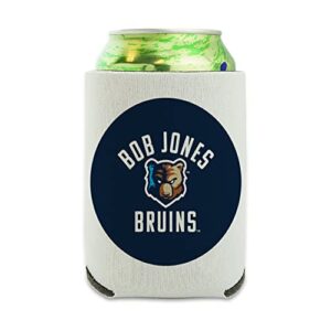 bob jones university bruins logo can cooler - drink sleeve hugger collapsible insulator - beverage insulated holder