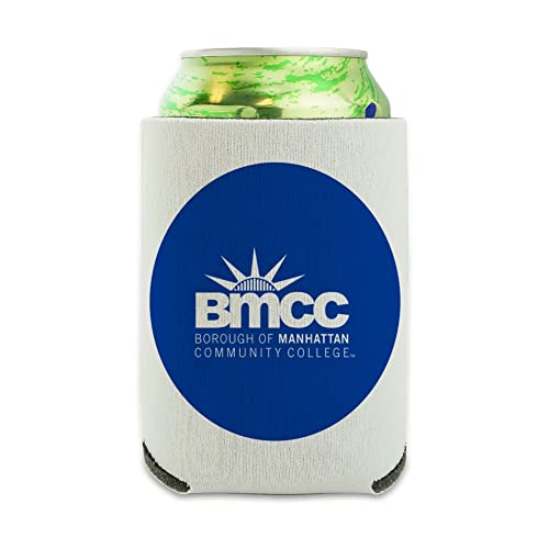 Borough of Manhattan Community College Primary Logo Can Cooler - Drink Sleeve Hugger Collapsible Insulator - Beverage Insulated Holder