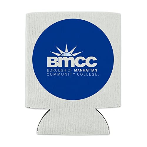 Borough of Manhattan Community College Primary Logo Can Cooler - Drink Sleeve Hugger Collapsible Insulator - Beverage Insulated Holder