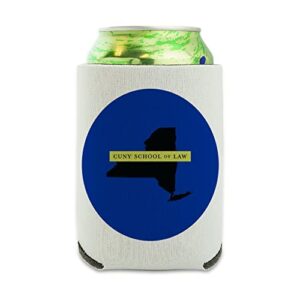 cuny school of law state shape can cooler - drink sleeve hugger collapsible insulator - beverage insulated holder