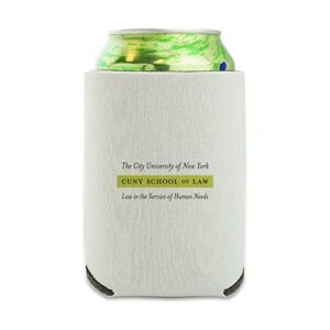 cuny school of law primary logo can cooler - drink sleeve hugger collapsible insulator - beverage insulated holder
