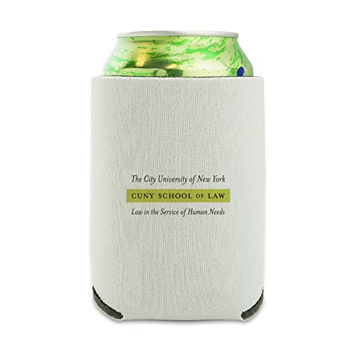 CUNY School of Law Primary Logo Can Cooler - Drink Sleeve Hugger Collapsible Insulator - Beverage Insulated Holder