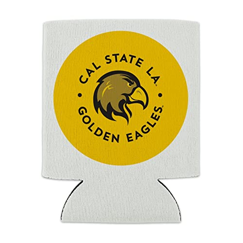 California State University Los Angeles Golden Eagles Logo Can Cooler - Drink Sleeve Hugger Collapsible Insulator - Beverage Insulated Holder