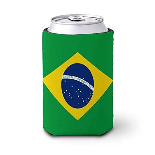 2 PCS Brazilian Flag Can Cooler Party Gift Beer Drink Coolers Coolies