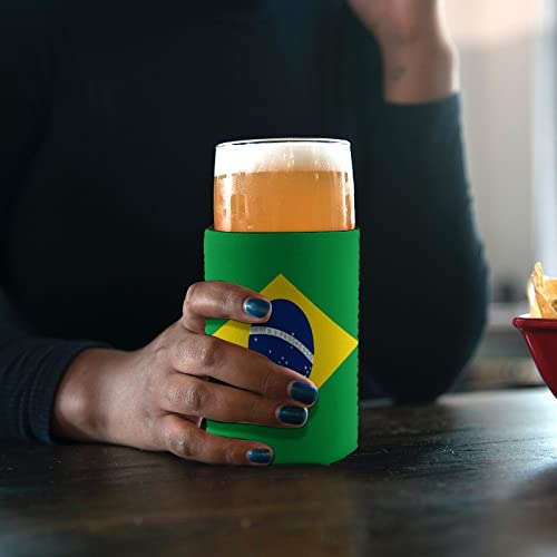 2 PCS Brazilian Flag Can Cooler Party Gift Beer Drink Coolers Coolies