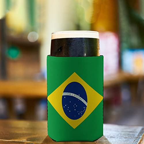 2 PCS Brazilian Flag Can Cooler Party Gift Beer Drink Coolers Coolies