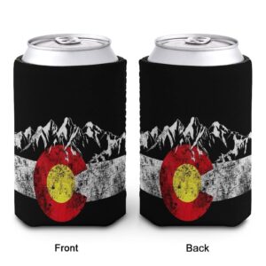 2 PCS Colorado Flag Moutain Can Cooler Party Gift Beer Drink Coolers Coolies