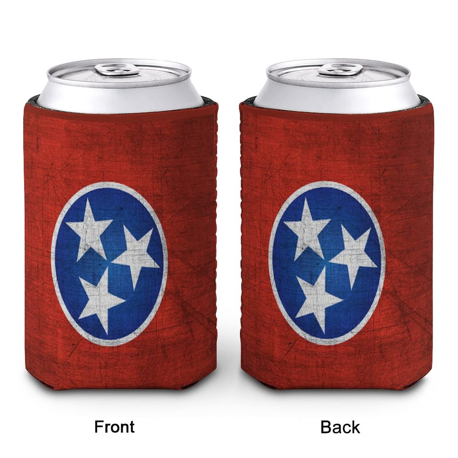 2 PCS Tennessee State Flag Can Cooler Party Gift Beer Drink Coolers Coolies