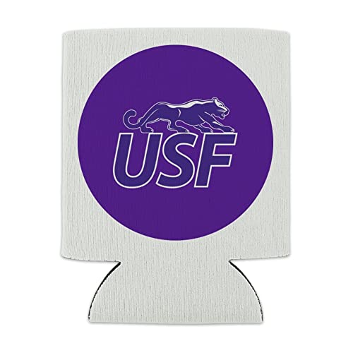 University of Sioux Falls Primary Logo Can Cooler - Drink Sleeve Hugger Collapsible Insulator - Beverage Insulated Holder