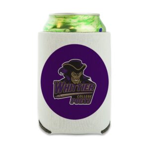 whittier college primary logo can cooler - drink sleeve hugger collapsible insulator - beverage insulated holder