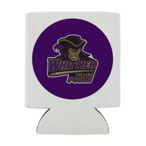 Whittier College Primary Logo Can Cooler - Drink Sleeve Hugger Collapsible Insulator - Beverage Insulated Holder