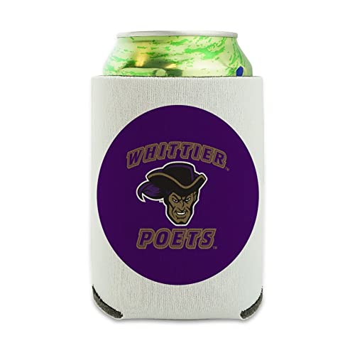 Whittier College Poets Logo Can Cooler - Drink Sleeve Hugger Collapsible Insulator - Beverage Insulated Holder